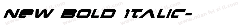 New Bold Italic字体转换